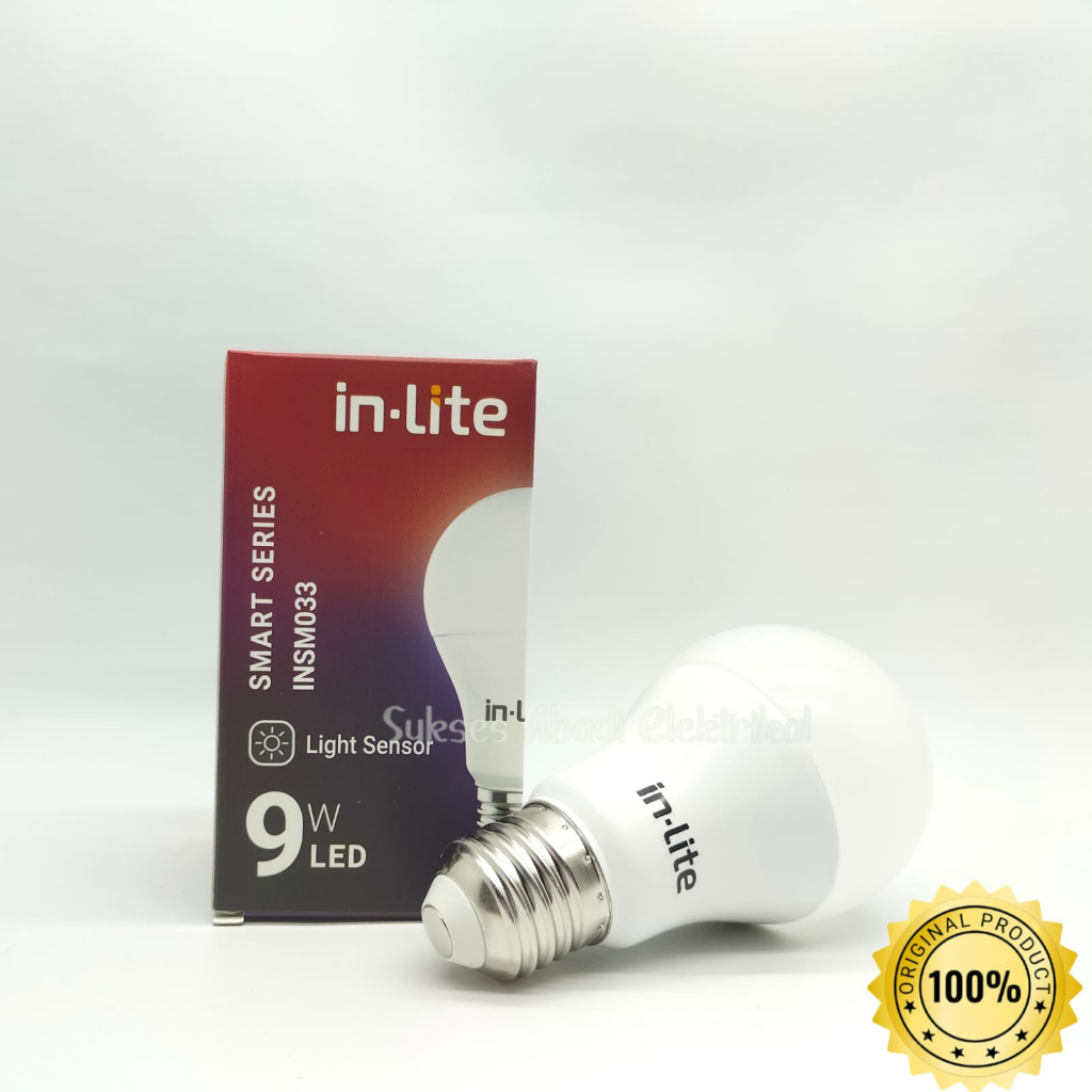 Jual LAMPU LED BULB SENSOR CAHAYA 9W **BER-GARANSI** INLITE INSM033 ...