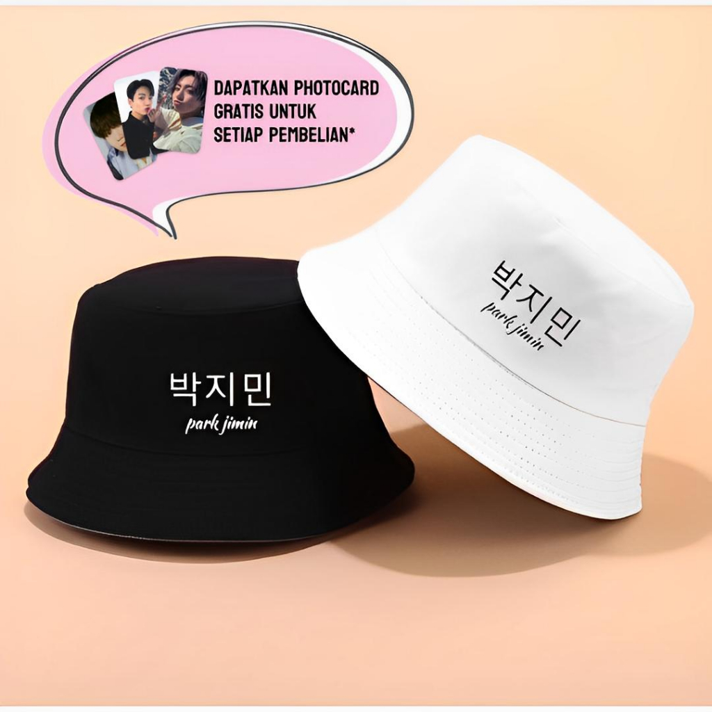 Jual TOPI BUCKET KPOP MEMBER BTS (GRATIS PHOTOCARD) | Shopee Indonesia