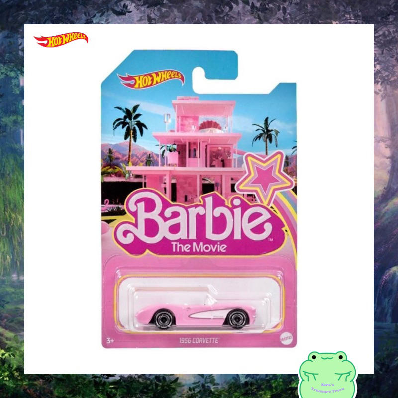 [READY] Hot Wheels — Barbie The Movie 1956 Corvette / Long Card Exclusive  Special Edition Blister Packaging