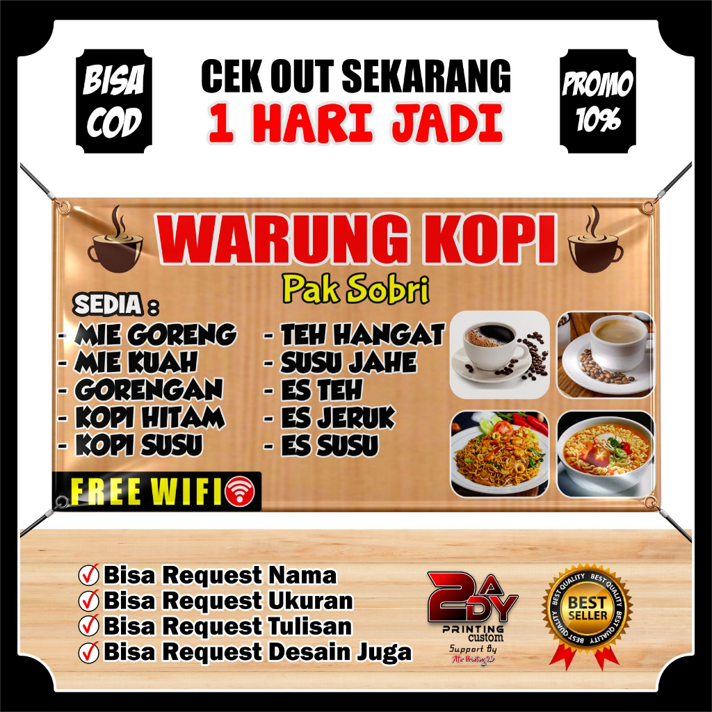 Jual Spanduk Banner Warkop Warung Kopi / Banner Warkop Berkualitas ...