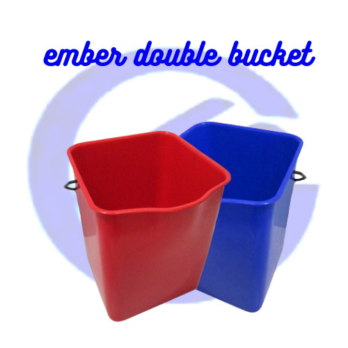 Jual Ember Double Bucket plastik 34L merah/ biru 1 pcs | Shopee Indonesia