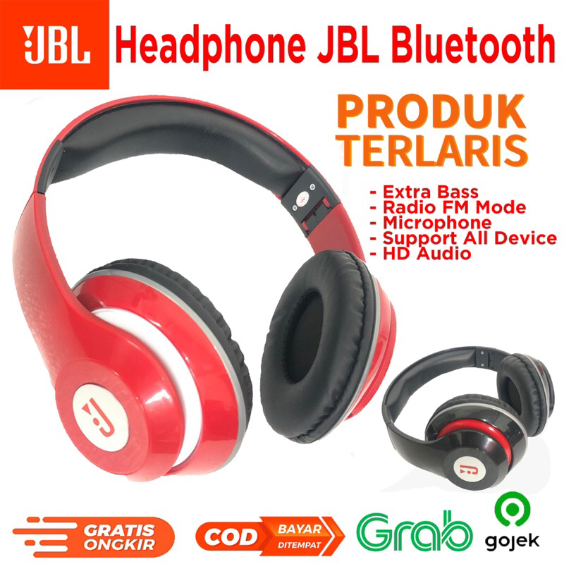 Jual Headphone Bluetooth JBL Extra Bass Wireless FM Radio Include