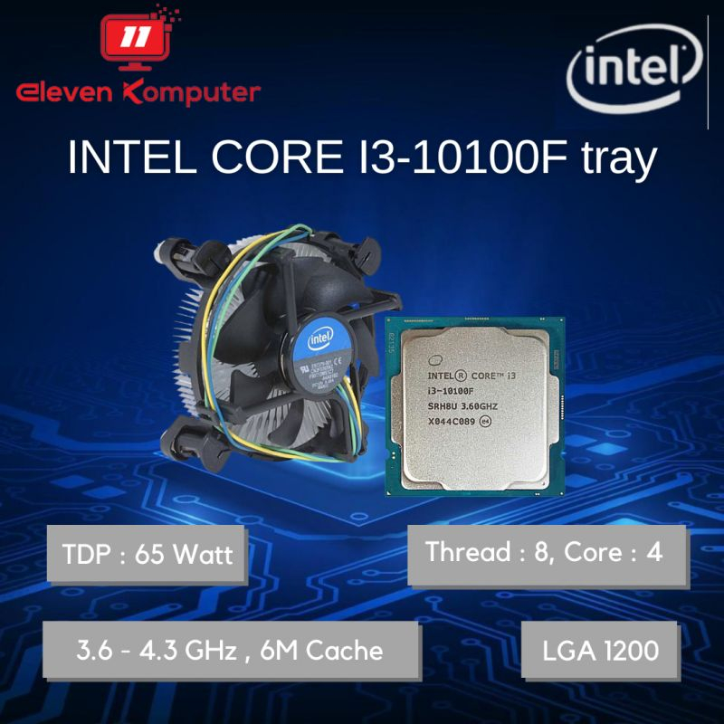 Jual CPU Intel Core i3-10100F (3.60GHz - 4.30GHz, 6M Cache) LGA1200 ...