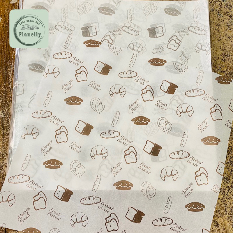 Jual Wrapping wax rice paper kertas nasi 30x30cm (1pack 100lbr ...
