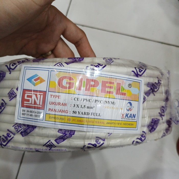 Jual Kabel NYM 3x1.5mm Isi 50Y Tembaga Murni SNI LMK 1 Roll Gulung ...