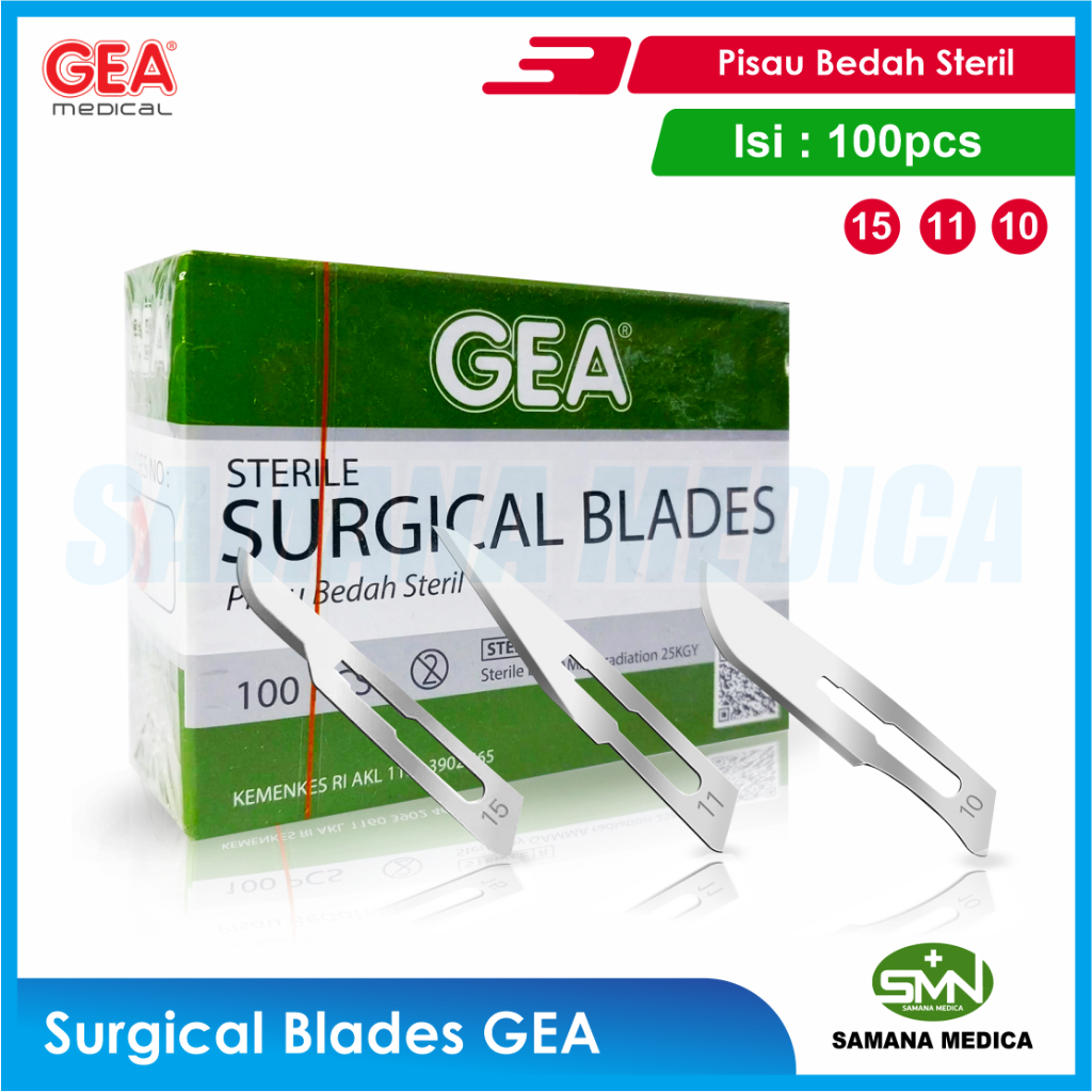 Jual Surgical Blades GEA No 10 - 11 - 15 Mata Pisau Bedah Operasi ...