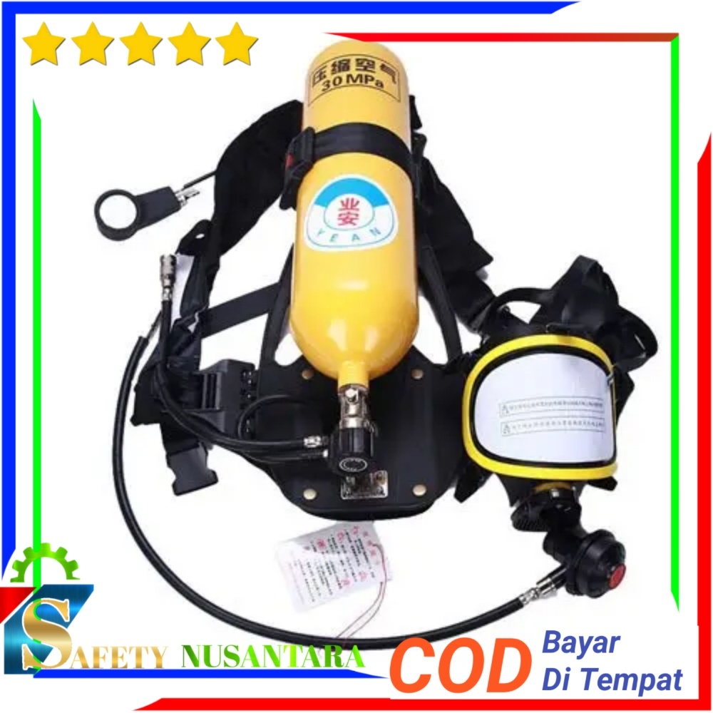 Jual SCBA Breathing Apparatus Yean 6 Liter Cylinder Steel | Shopee ...