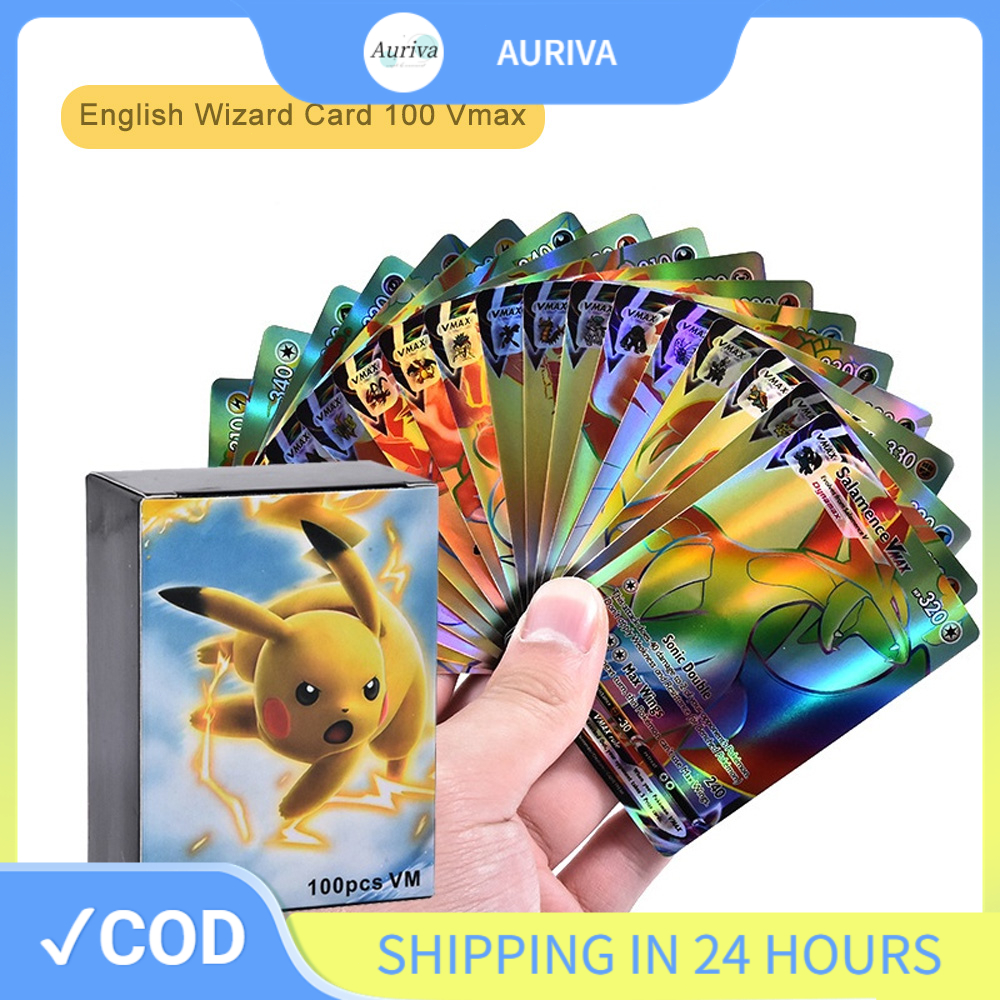 Jual 100pcs Kartu Pokemon Vmax English Version Pokemon Shiny Cards ...