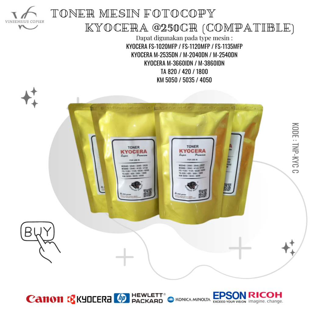 Jual Toner Mesin Fotocopy Kyocera Compatible 250gr | Shopee Indonesia