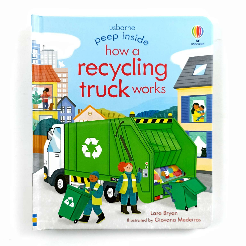 Jual ORIGINAL Usborne Peep Inside How a Recycling Truck Works - Leon ...