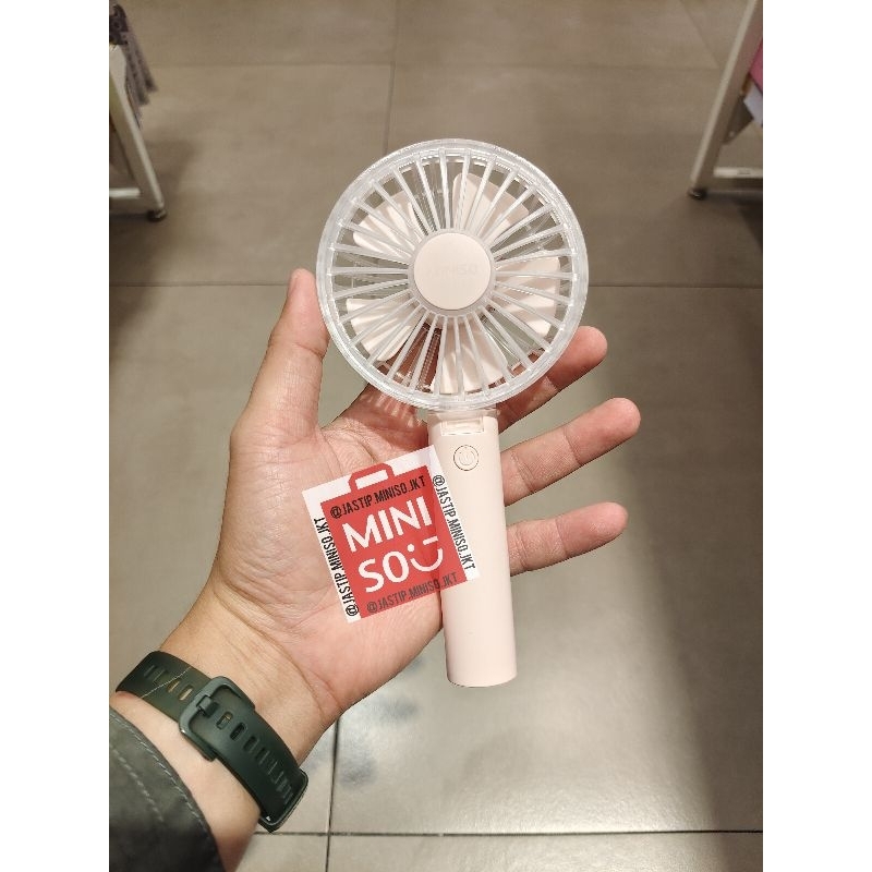 Jual MINISO 🆕 Foldable Mini Fan 3inch Rechargable 1200mAh (Green ...