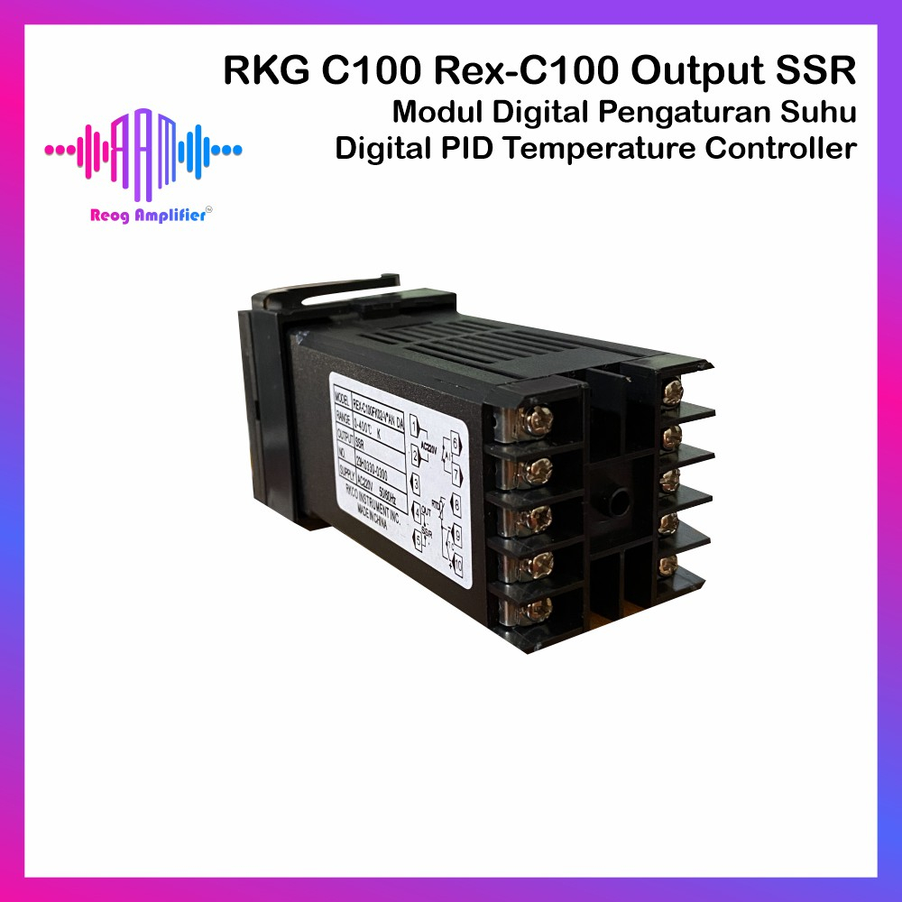 Jual PID Rex RKG C100 Rex-C100 Output SSR 220V AC 0-400C 400C Module ...