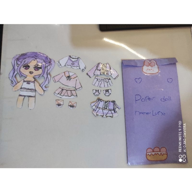 Jual Girl Korean Aesthetic Paper Doll Karya lukisan Bongkar Pasang