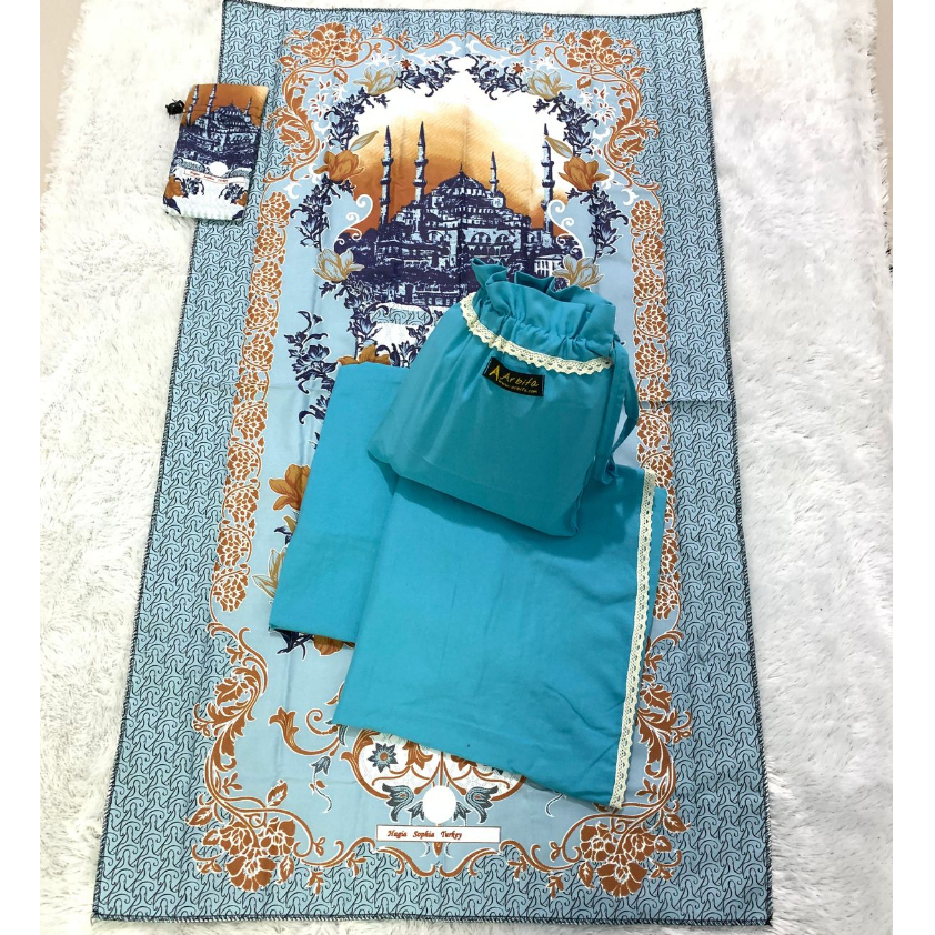 Jual Full Set Sajadah + Mukena Syakila Traveling Series Katun Premium ...