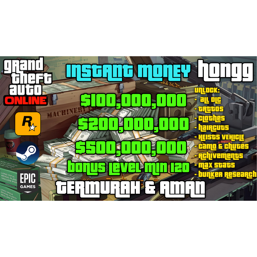 Jual Grand Theft Auto V PC GAME ( GTA V / GTA 5 ) ONLINE INSTANT M0NEY