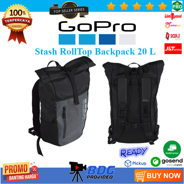 Gopro stash rolltop backpack discount