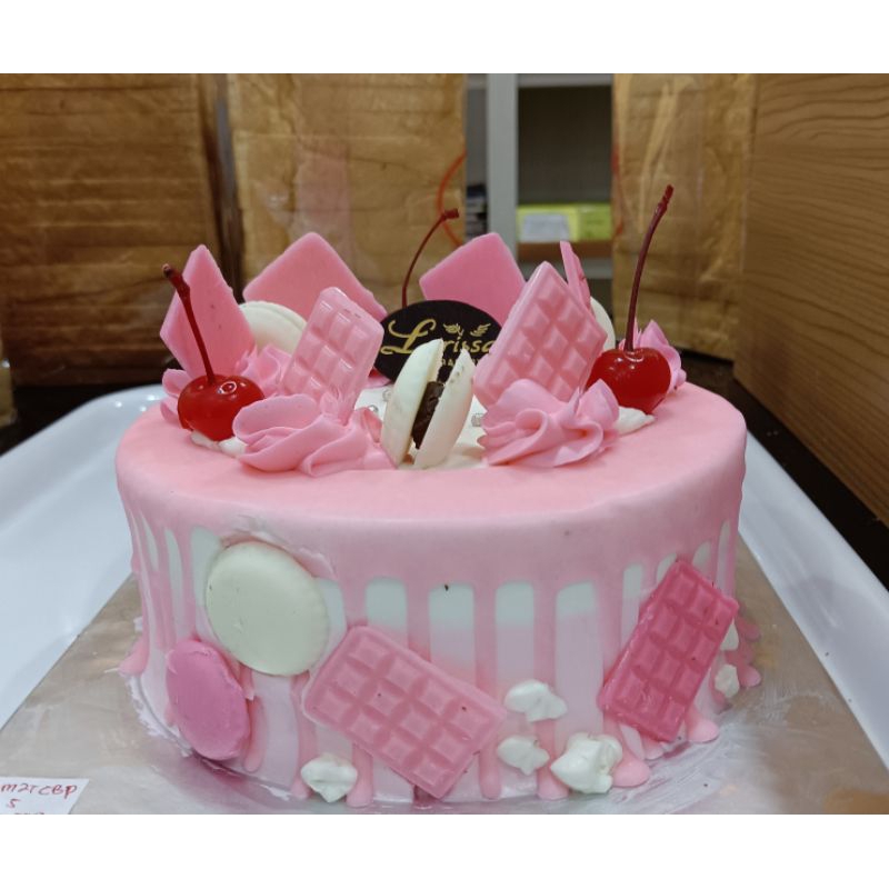Jual Black forest siram pink - kue tart ultah - cake ultah - birthday