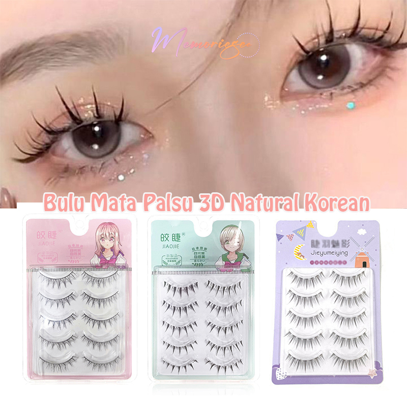 Jual Cod Bulu Mata Palsu Natural Eyelash Extension Korean Makeup Soft Air False Eyelashes Bulu 5662