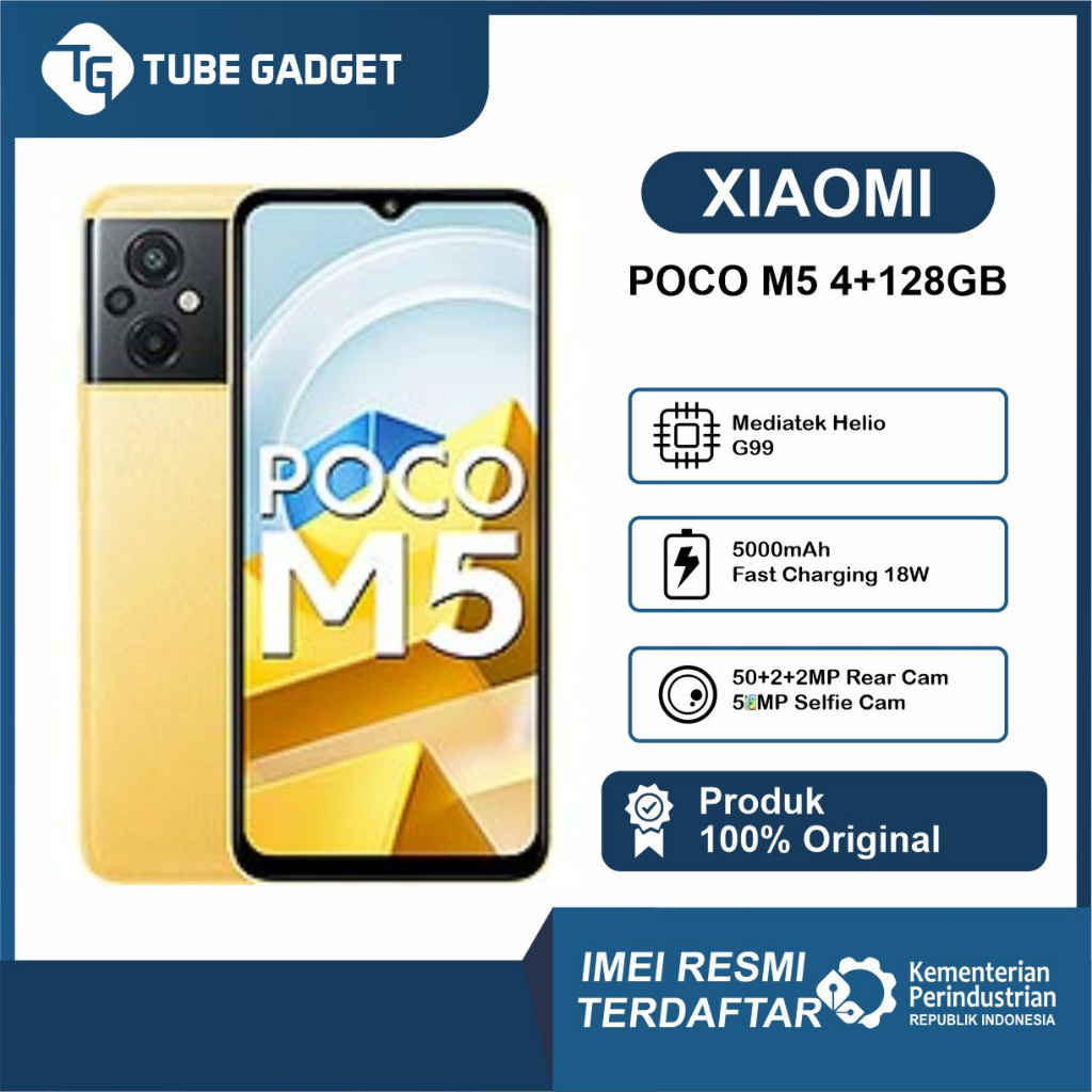 Jual Xiaomi Poco M5 4/64GB dan 4/128GB Garansi Resmi 1 Tahun (INSTAN ...