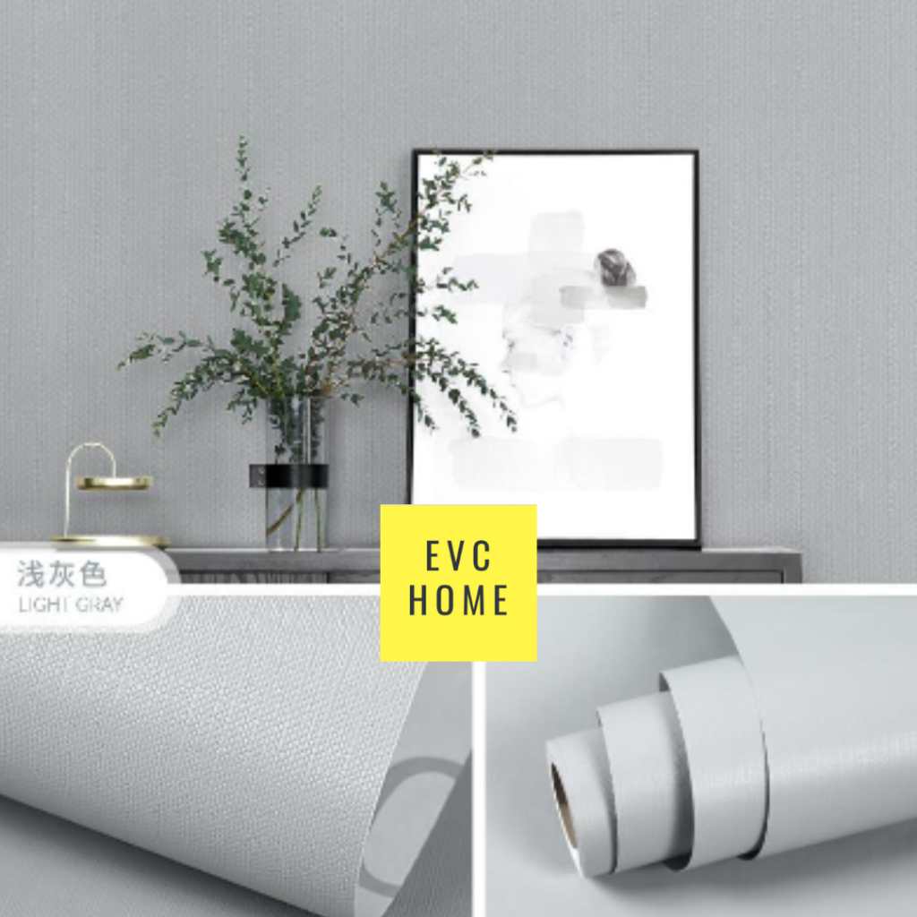 Jual EVCHOME 45CM x 8M Wallpaper Sticker Embos 3D Premium Polos Light
