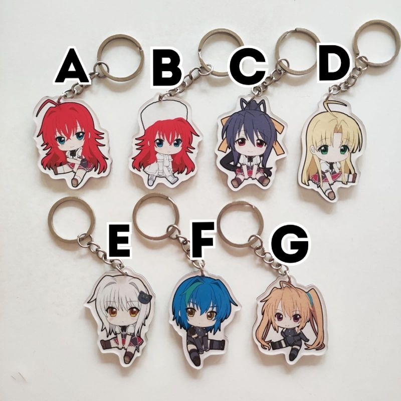 Jual Keychain Anime High School DxD 1 Rias Gremory Akeno Gantungan ...