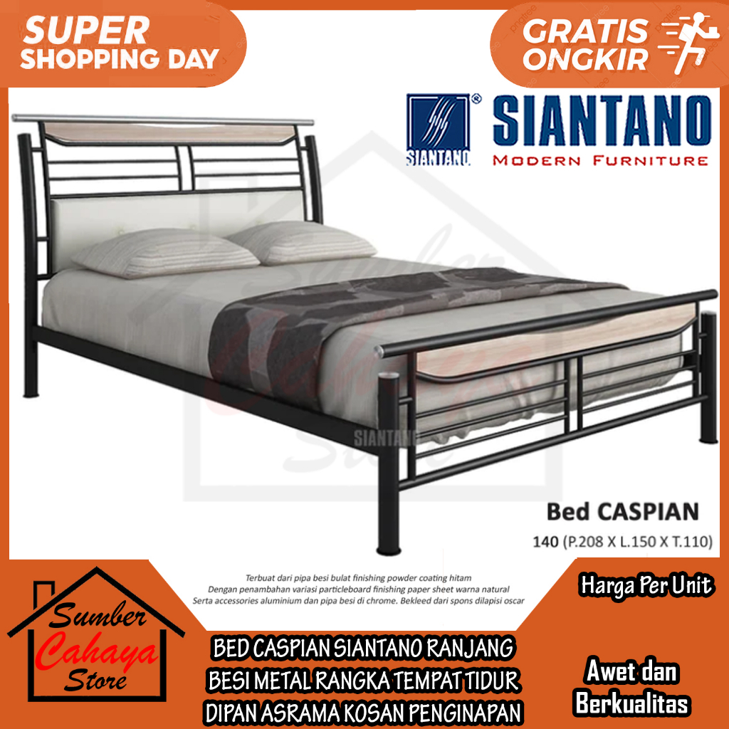 Jual [Instan] BED CASPIAN RANJANG BESI RANGKA TEMPAT TIDUR METAL ...