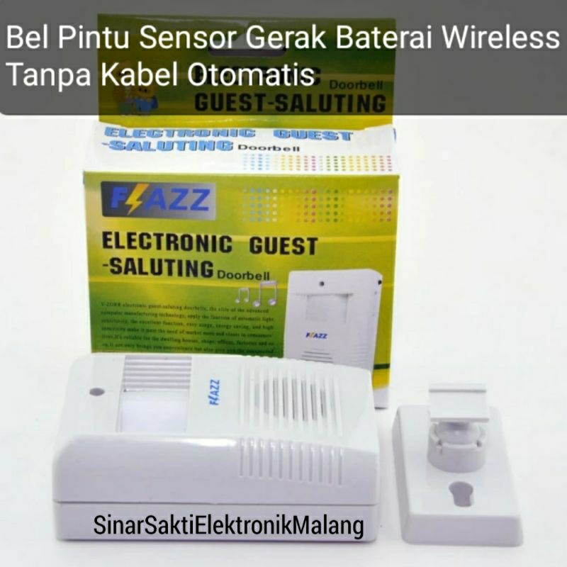 Jual Bel Pintu Sensor Gerak Baterai Wireless Tanpa Kabel Otomatis Bunyi ...