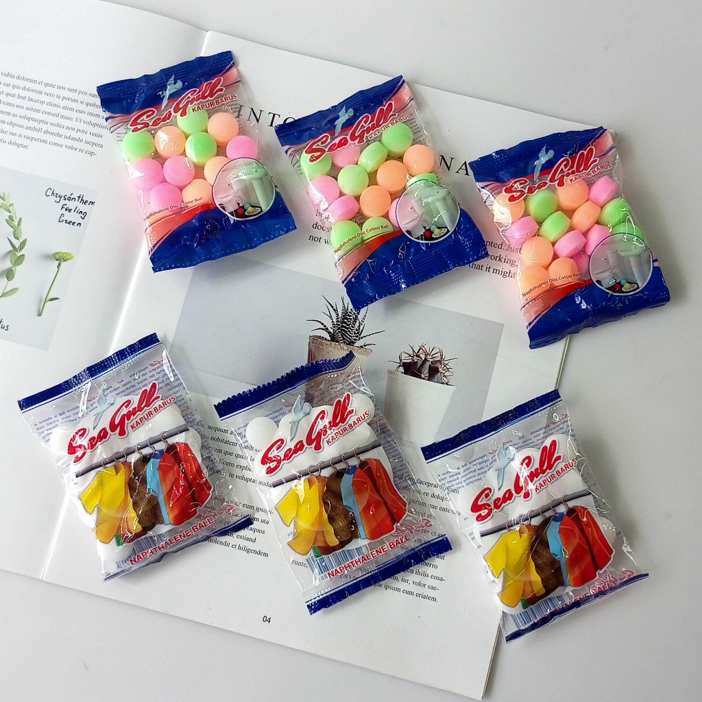 Jual [ 1 renceng isi 12 ] Seagull Kapur Barus 25gr Kamper Seagull ...