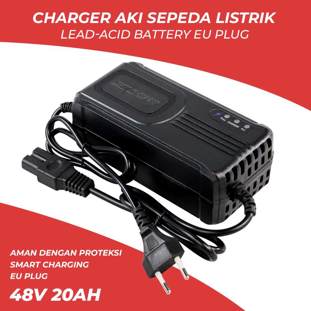 72V 20AH Lead Acid Battery Charger - Auto Shut Off, AC 110V-220V Input With Indicator Lights