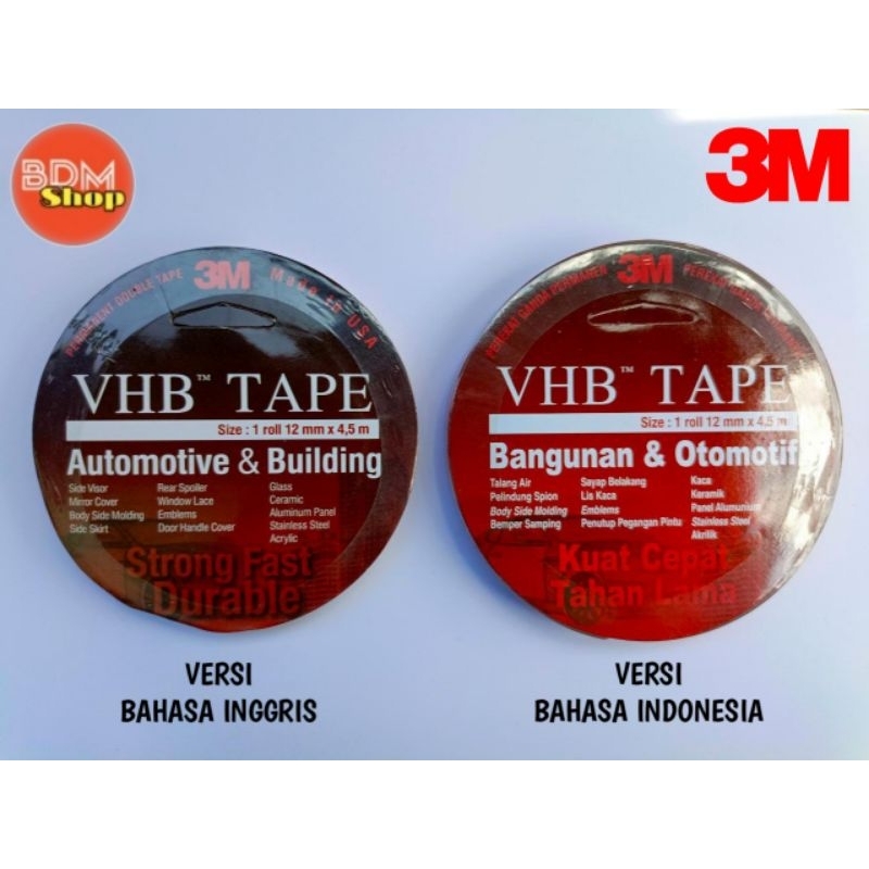 Jual Double Tape 3M VHB Original 12mm X 4.5m | (12mm) | Shopee Indonesia