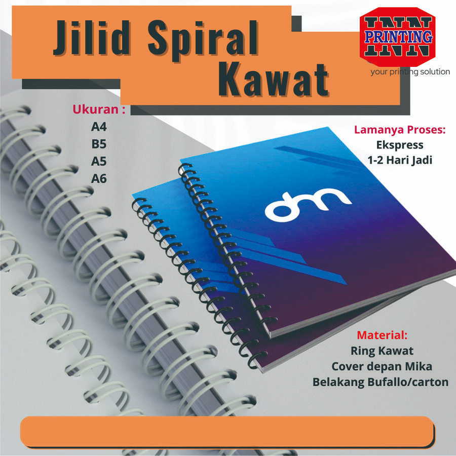 Jual Jilid Spiral Buku/ jilid buku ring kawat /Jilid Finishing Spiral ...