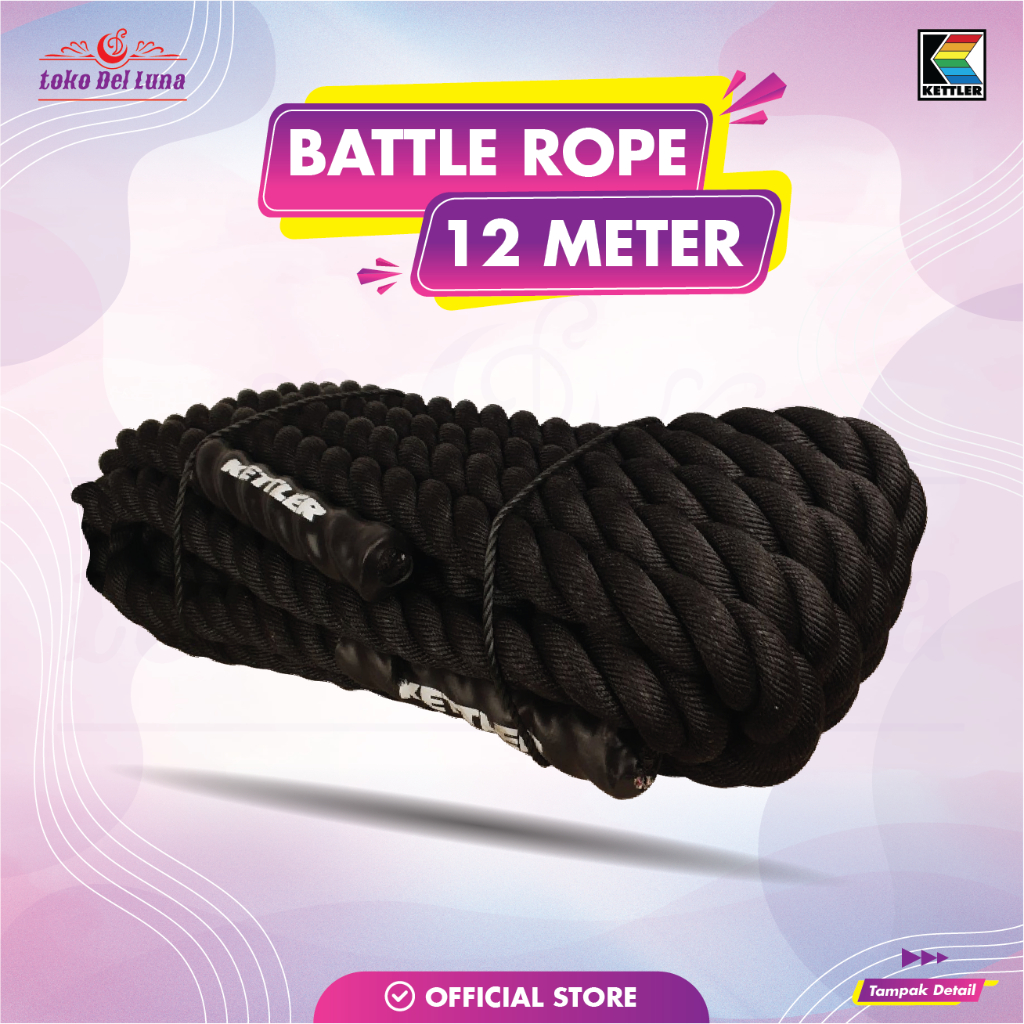 Jual KETTLER Battle Rope 12meter | Shopee Indonesia