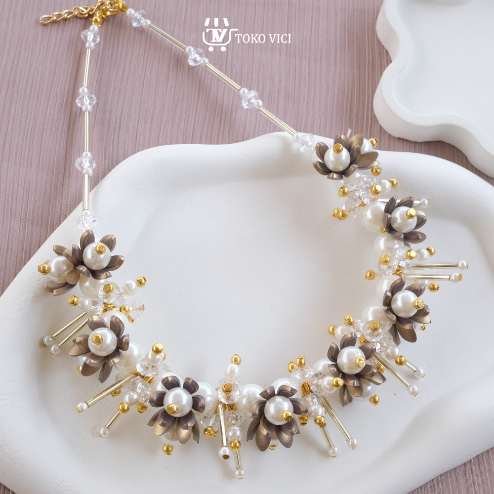 Jual Kalung Manik Shell Edition / Kalung Hijab Kondangan Cangkang ...