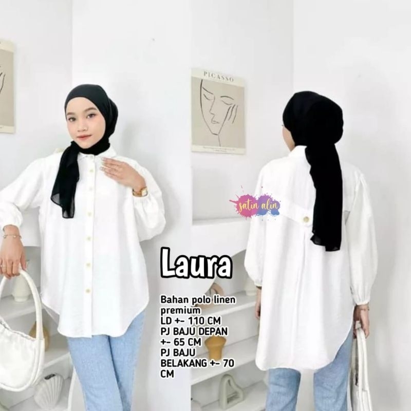 Jual blouse wanita laura by Satin alin Shopee Indonesia