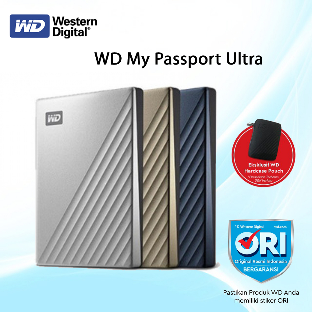 Jual WD My Passport Ultra 1TB | 2TB | 4TB | 5TB - HDD Hardisk Eksternal ...