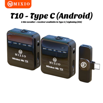 MIXIO T9 T10 Wireless Microphone Professional Mikrofon Lavalier HP