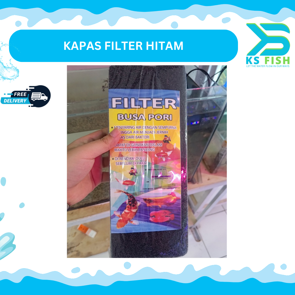 Jual Kapas Busa Hitam Filter Pori Kapas Busa Bio Foam X Filter Aquarium Shopee Indonesia