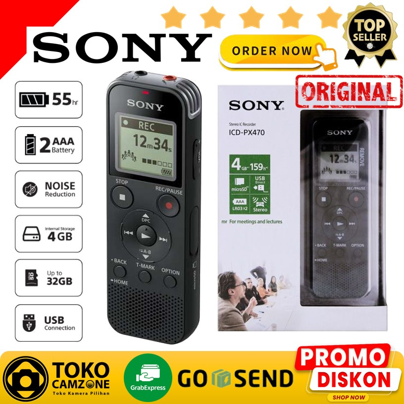 Jual Sony ICDPX470 Voice Recorder Perekam suara GARANSI RESMI SONY