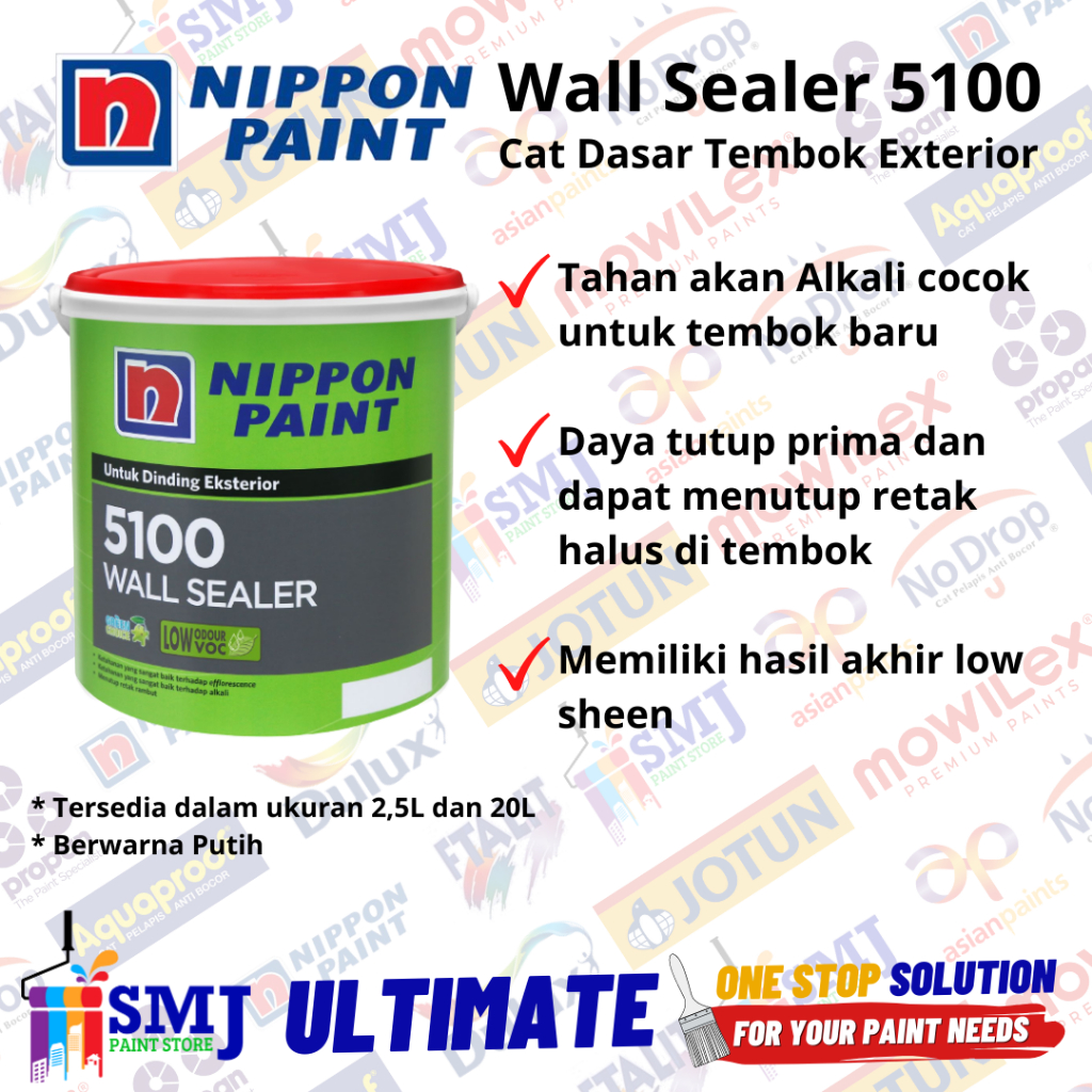 Jual Cat Dasar Tembok Eksteior Nippon Paint Wall Sealer L