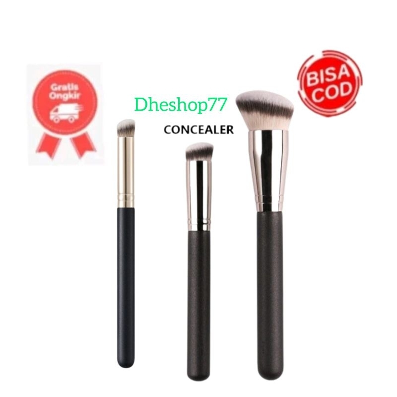 Jual Kuas Make Up Gagang Hitam Dengan Ukuran Besar Sedang Kecil 1 Pcs ...