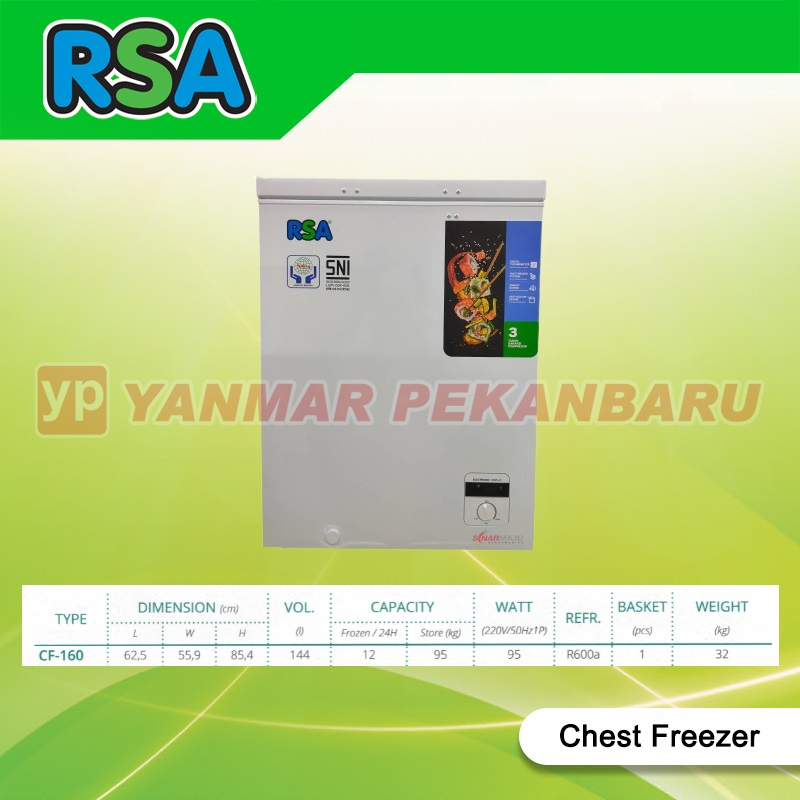 Jual Mesin Pendingin / Chest Freezer RSA CF-160 | Shopee Indonesia