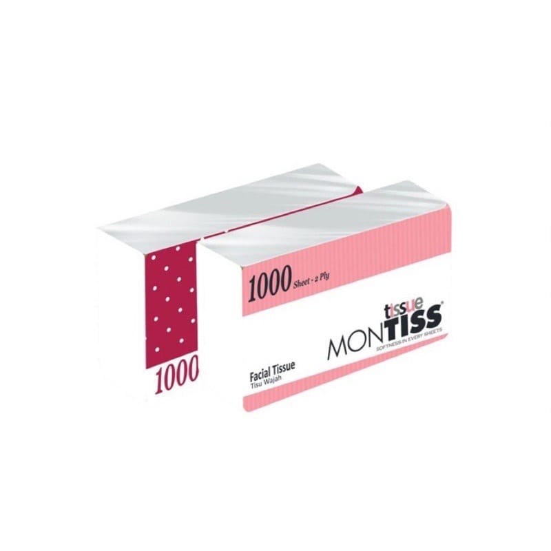 Jual Montiss Facial Tissue 1000 Sheets / MONTISS 1000 Sheets Facial ...