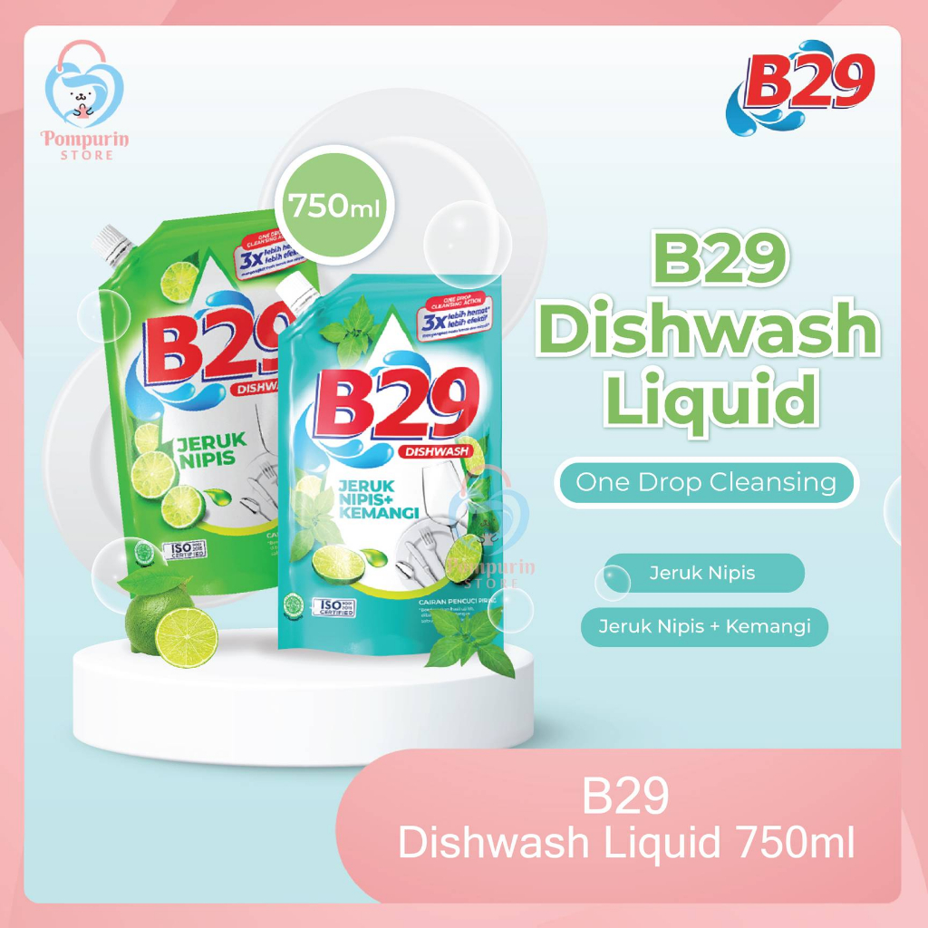 Jual B29 Dishwash Liquid 750ml One Drop Cleansing - Jeruk Nipis / Jeruk ...