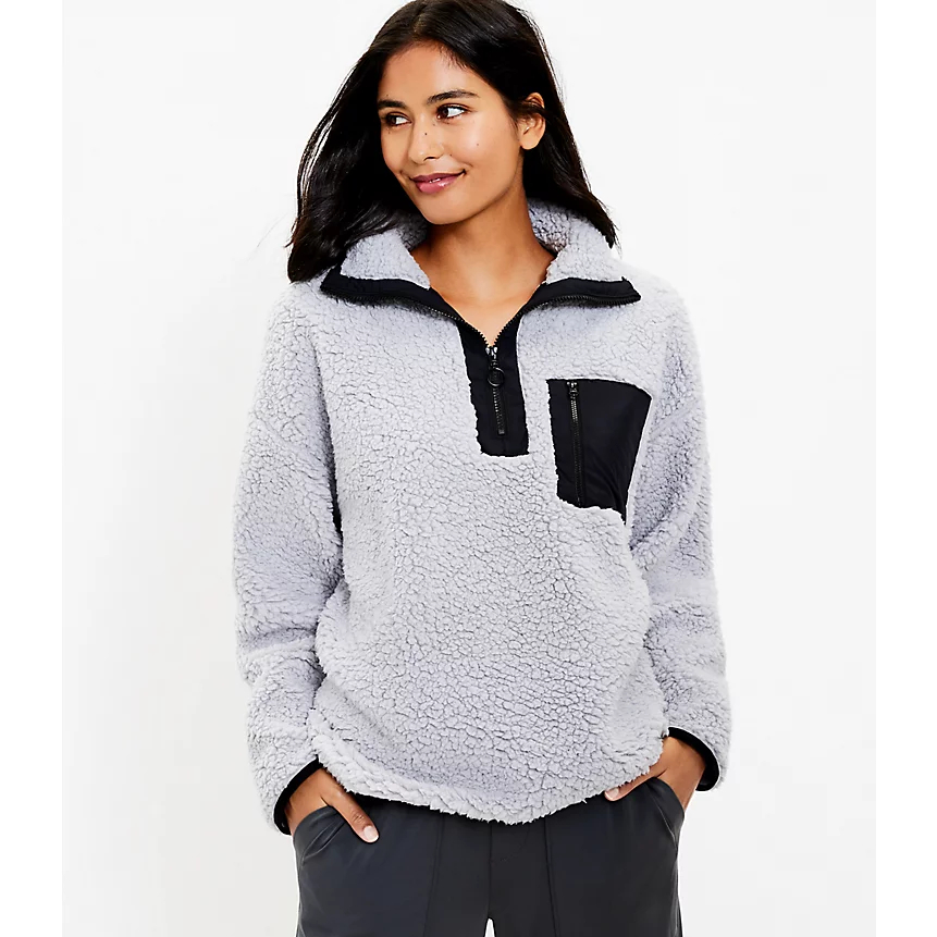 Lou & grey cozy up zip jacket sale
