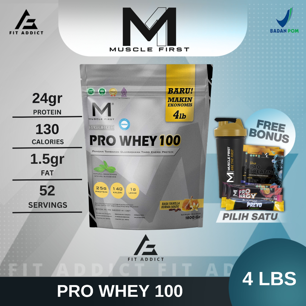 Jual M1 Muscle First Pro Whey 100 4 Lbs Lb 4Lbs 4Lb Musclefirst ProWhey ...