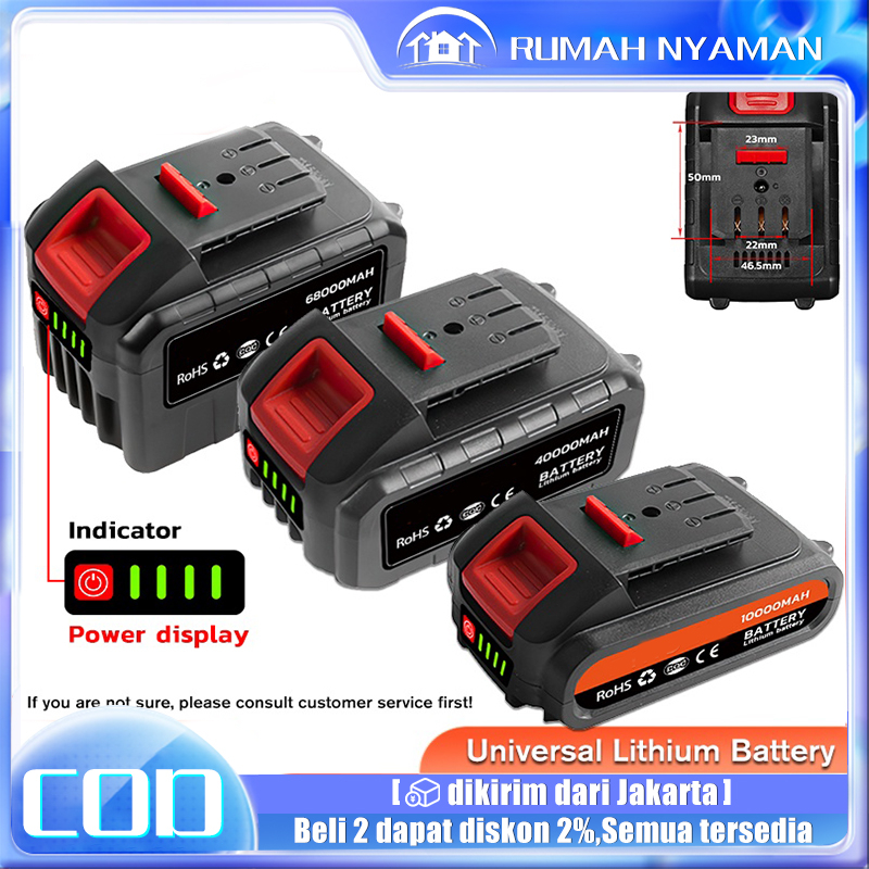 Jual Baterai Cordless 21 Volt Battery Tegangan Sebenarnya Batere Mesin ...