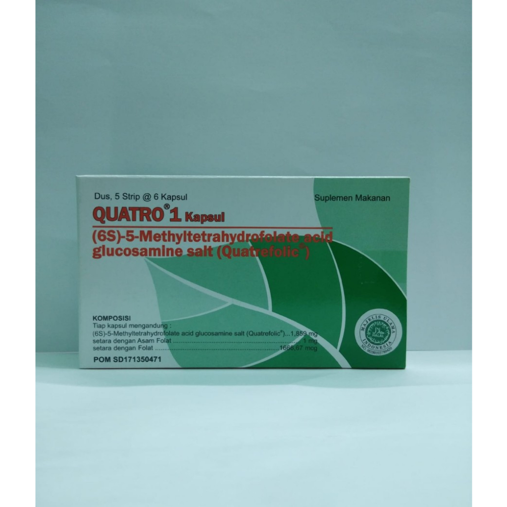 Jual QUATRO 1mg Methyltetrahdrofolate Acid Glucosamine salt