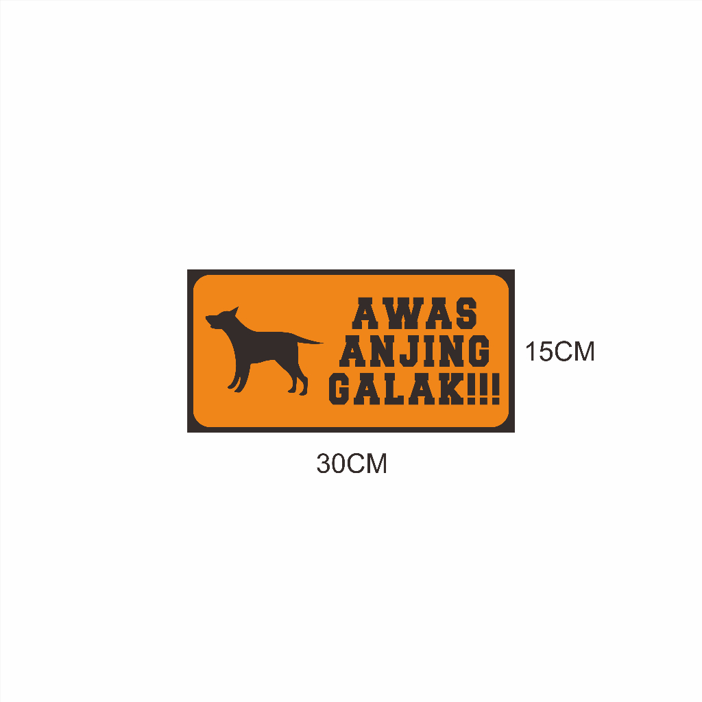 Jual SIGN ANJING GALAK TANDA ARAH PETUNJUK RAMBU 15 X 30 CM | Shopee ...