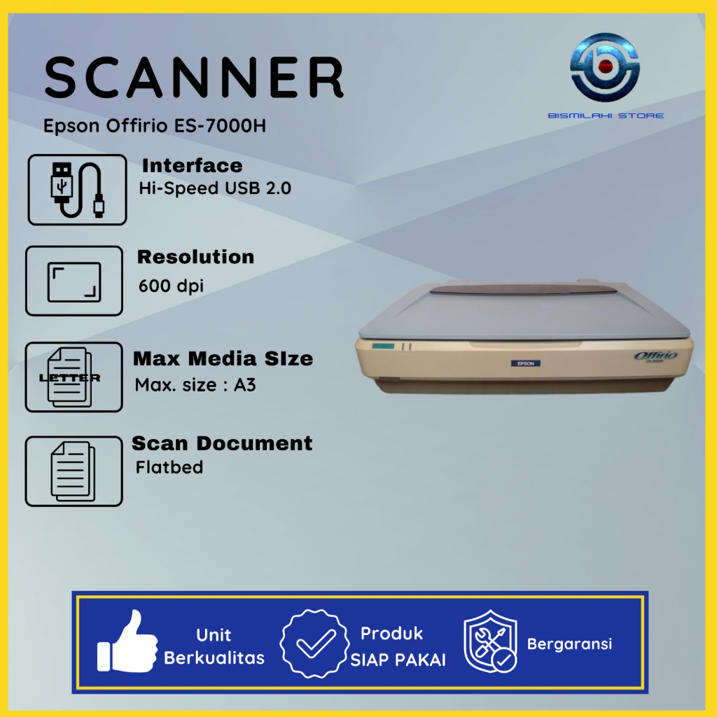 EPSON ES-7000H＋ADF（ADFは故障品） A3スキャナ