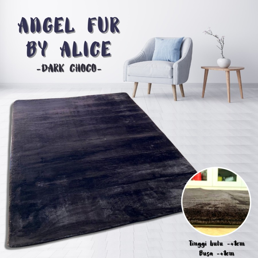 Jual KARPET BULU KOREA 100X140 ANGEL FUR BY ALICE KARPET BULU PREMIUM -DARK  CHOCO | Shopee Indonesia